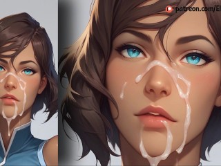 Korra from Avatar pleases a lot of dicks with her water magic!