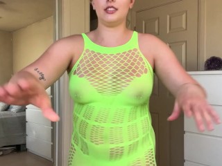 Erika Kay SQUAT TEST in 100% TRANSPARENT FISHNET DRESS || OnlyFans & SLUSHY @ ErikaKaySensuality