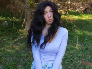 Influencer Running from a Bear Sucks my Dick to Rescue Her