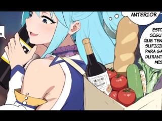 Follando con Aqua de Konosuba por una deuda pendiente - Manga Hentai de Konosuba