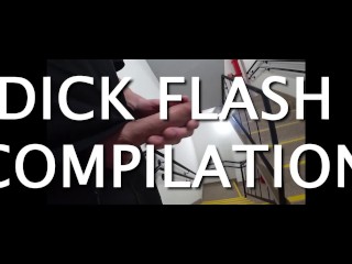 Dick Flash COMPILATION in front of TWO GIRlS