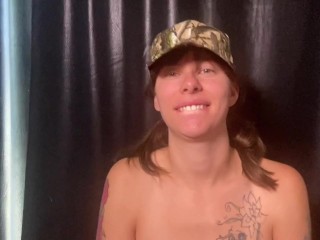 Girl in Camouflage Hat Gives Jamie Stone a Nice Blowjob