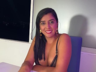 Fucking with the new guy in webcam studio. I'm a cougar and I always welcome new boys to try them