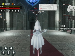 Gostosa vestido de branco com coxas grossas e sexy - Widow in the Endless Labyrinth [H Game]