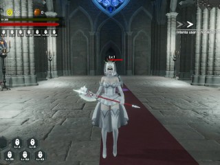 Gostosa vestido de branco com coxas grossas e sexy - Widow in the Endless Labyrinth [H Game]