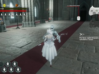 Gostosa vestido de branco com coxas grossas e sexy - Widow in the Endless Labyrinth [H Game]