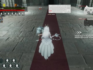 Gostosa vestido de branco com coxas grossas e sexy - Widow in the Endless Labyrinth [H Game]