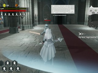 Gostosa vestido de branco com coxas grossas e sexy - Widow in the Endless Labyrinth [H Game]