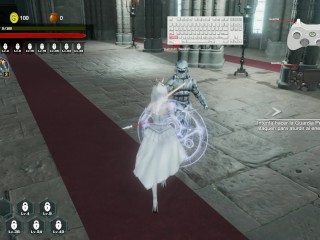 Gostosa vestido de branco com coxas grossas e sexy - Widow in the Endless Labyrinth [H Game]