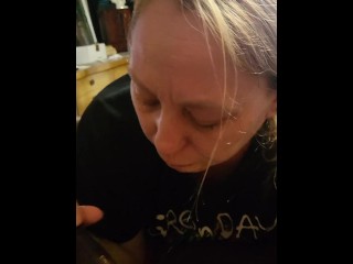 Big Black Dick Sucking by a Dirty White Woman