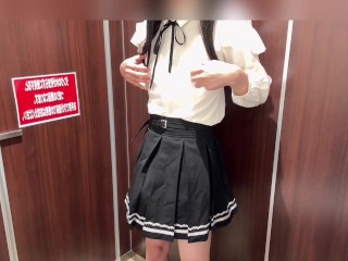 🍊【女装】地雷系のミニスカ姿でシコシコオナニー❤️