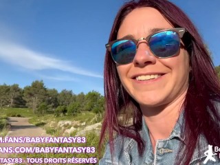 🇫🇷babyfantasy83🇫🇷baise en pleine nature avec un cycliste je lui vide les couilles