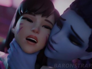 Submissive D.Va Feeds Her Pussy to Ashe