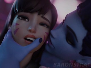 Submissive D.Va Feeds Her Pussy to Ashe