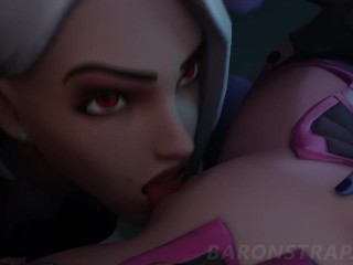 Submissive D.Va Feeds Her Pussy to Ashe