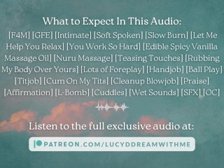 An Erotic Massage From Your Loving GF | F4M Audio | Nuru | Titjob | Preview