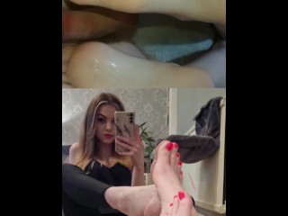 Footjobs of passion from the hottest English girlfriend with the best feet