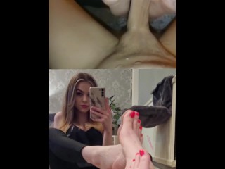 Footjobs of passion from the hottest English girlfriend with the best feet