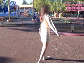 【素人】観覧車でS級美少女がおっぱい丸出しフェラ♡半外半中出しSEX 素人カップル/美少女/色白美乳/中出し/フル動画(31分)/일본여대생과질내사정섹스