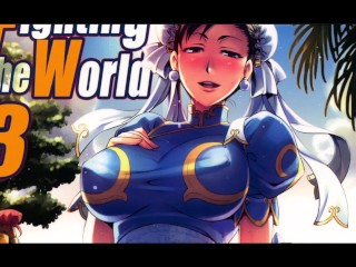 Chun-Li Follando con sus Afortunados Fans Después de un Combate - Comic Porno de Street Fighter