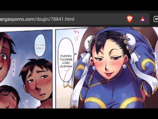 Chun-Li Follando con sus Afortunados Fans Después de un Combate - Comic Porno de Street Fighter