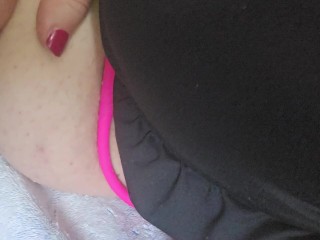 BBW CUMS WITH A LUSH AND THRUSTING DILDO AT WORK