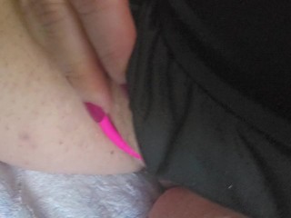 BBW CUMS WITH A LUSH AND THRUSTING DILDO AT WORK