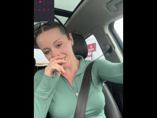 Cumming In The Drive Thru AND Changing Room! Brand NEW Nadia Foxx Lush Adventure!