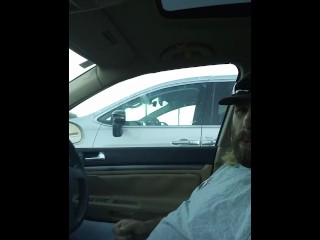 Pissing and jerking off while driving