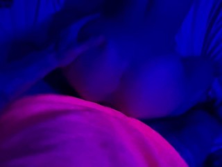 Dirty, hard and shiny sex under ultraviolet lights…💚🩷🩵