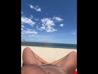 public pussy flashing at the nude beach spreading my legs open when people walk by