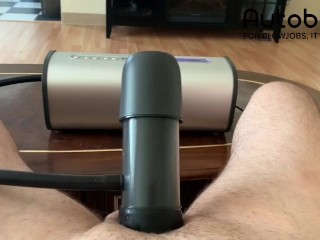 VacuGlide Cock Milking Machine while Mommy doesn’t see (by AutoBlow)