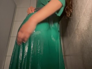 big ass showers with dress on