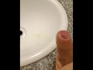 Office bathroom visit, quick handjob cumshot | NicardoUY