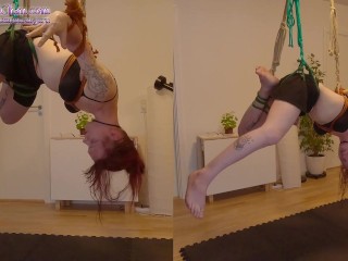 Relaxing shibari: Tengu on bamboo suspension!