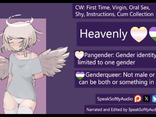 19 Pangender, 20 Gender Queer: ENBY Angel Virgin Gets Oral For the First Time A/A