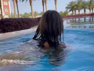 Sexy Monika Fox Swims Naked In Pool And Sea In Hot Country