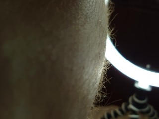 HAIRY LEGS AND PUSSY CLOSE UP, LONG BLACK HAIR