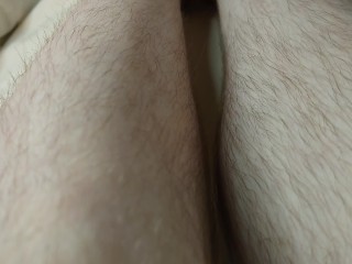 HAIRY LEGS AND PUSSY CLOSE UP, LONG BLACK HAIR