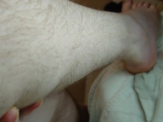 HAIRY LEGS AND PUSSY CLOSE UP, LONG BLACK HAIR