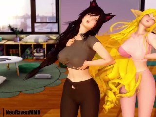 [MMD]Stellar - Marionette (Ahri/Gwen/Soraka/Xayah) [StripV1 ver.] League of Legends