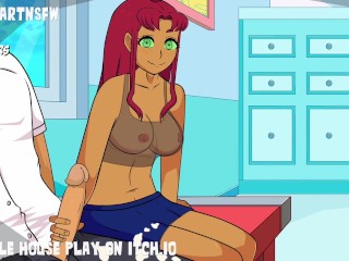 Starfire Handjob Cumshot Moaning Orgasm Rule 34 Hentai - Hole House Game