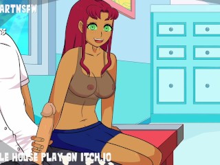 Starfire Handjob Cumshot Moaning Orgasm Rule 34 Hentai - Hole House Game