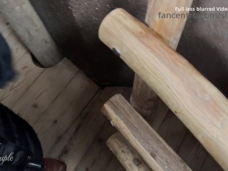 Being very naughty in a zoo - risky public