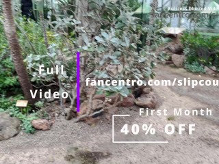 Being very naughty in a zoo - risky public