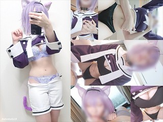 💜Big tits vtuber cosplayer reverse NTR femdom sex.