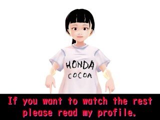 Cocoa Anime girl massages a hard, thick stick.