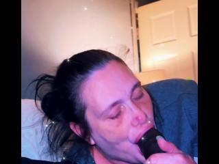 I’m trying to cuddle with this cock in my mouth (gumjob)