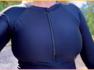 Wifeys tits in a tight black shirt