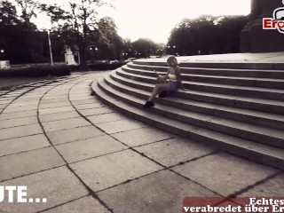 Deutsche Berliner Blondine auf der Straße abgeschleppt und gefickt